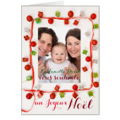 Carte Joyeux Noel Guirlande ajouter votre photo (Front)