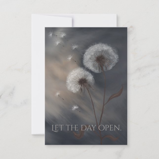 Carte Let the Day Open Fine Art Greeting Card (Front)