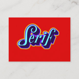Carte Lettrage Serif  Calling Card