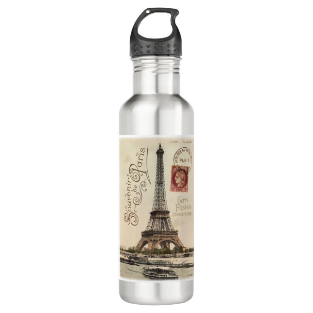 Carte Postale 24 oz. Stainless Steel Water Bottle (Front)