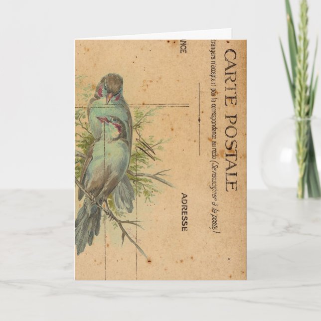 Carte Postale Blue Bird Digital Art Birthday Card (Front)