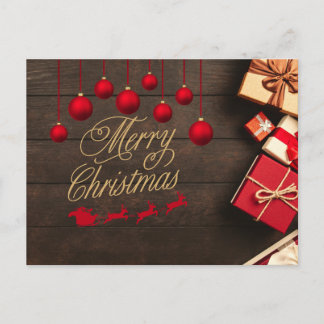 Carte postale de voeux de Noël Ornate Vintage Postcard