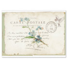 Carte Postale Forget Me Not French Script Bird