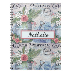 Carte Postale French Vintage watercan Notebook