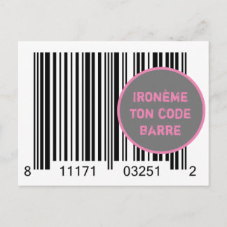 Carte Postale Ironème « Ironème ton code-barre » Postcard