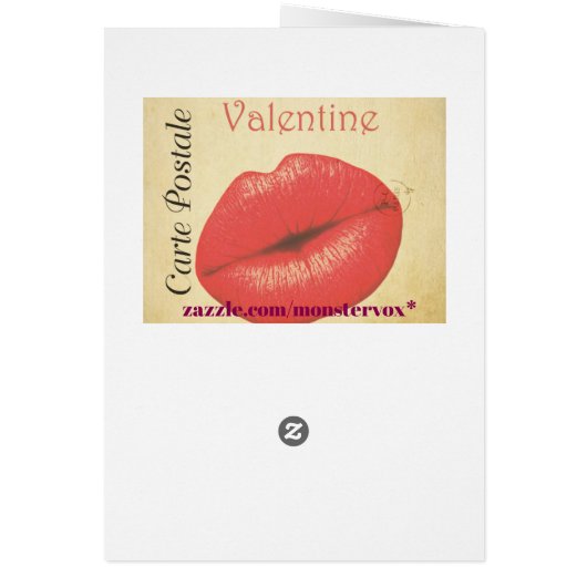 Carte Postale Valentine Kiss (Back)
