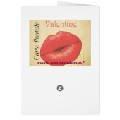 Carte Postale Valentine Kiss Cards (Back)