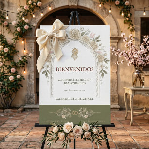 Cartel de Bienvenida de Boda Católica Welcome Foam Board