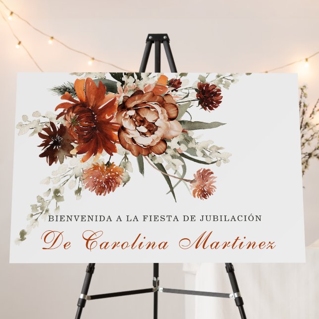 Cartel De Bienvenida Para Fiesta De Jubilación Foam Board (In Situ (Stand))