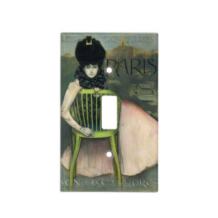 Cartel de los cigarrillos París Light Switch Cover