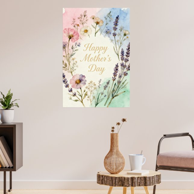 Cartel Happy Mothers Day Poster (Living Room 3)
