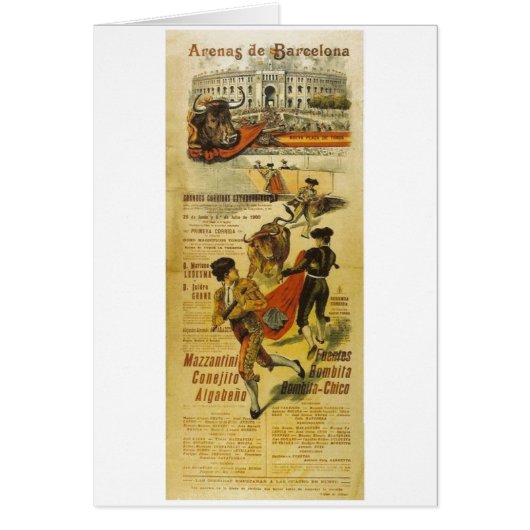 Cartel Toros Barcelona - Bullfighting Matador (Front)