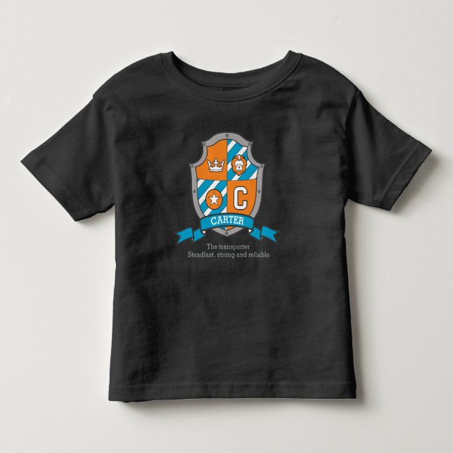 Carter boys C name & meaning boys coats of arms Toddler T-shirt (Front)