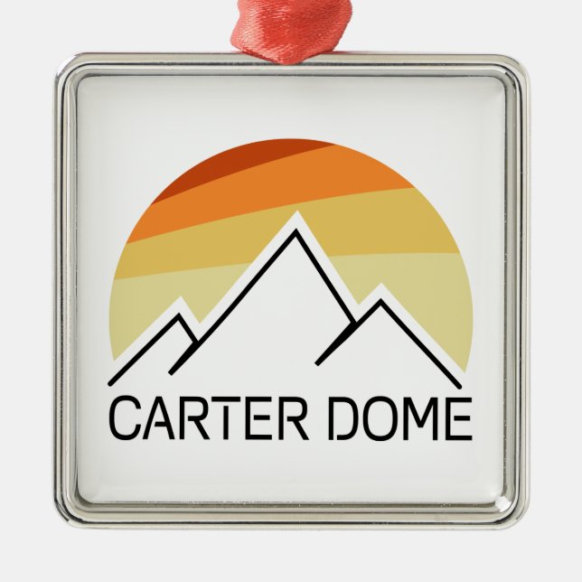 Carter Dome New Hampshire Retro Metal Ornament (Front)