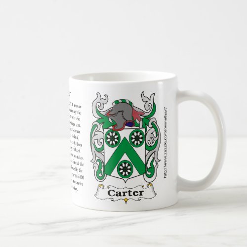 Carter Family Coat of Arms mug