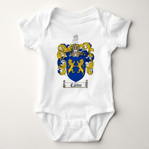 CARTER FAMILY CREST _  CARTER COAT OF ARMS BABY BODYSUIT