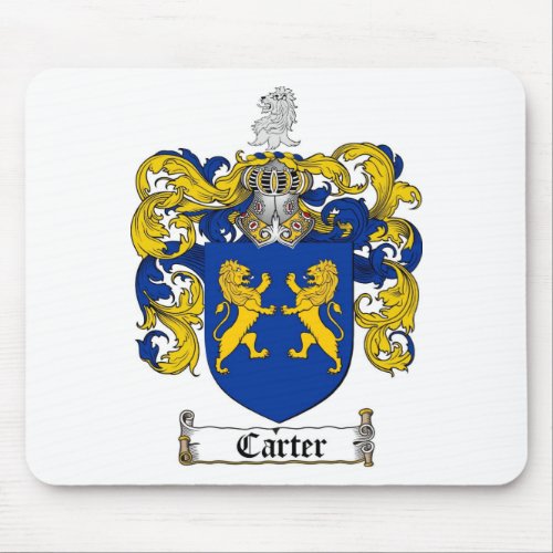 CARTER FAMILY CREST _  CARTER COAT OF ARMS MOUSE PAD