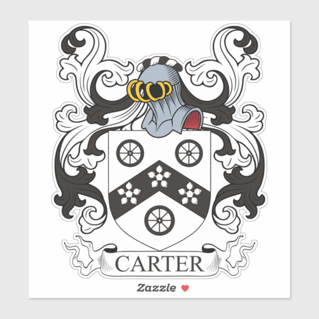 Carter Family Crest Sticker (Sheet)