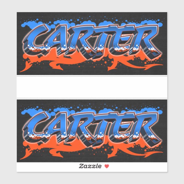 Carter First Name Graffiti Sticker (Sheet)