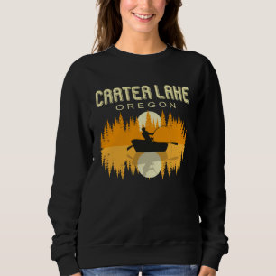 Carter Lake Oregon  USA Life and Fishing 80s Retro Sweatshirt