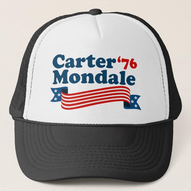 Carter Mondale '76 Retro Election Trucker Hat (Front)