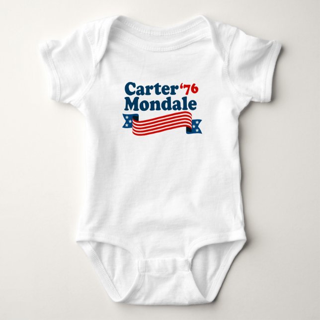 Carter Mondale Vintage Democrat 70s Election Baby Bodysuit (Front)