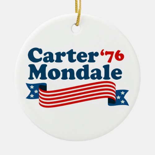 Carter Mondale Vintage Democrat 70s Election Ceramic Ornament