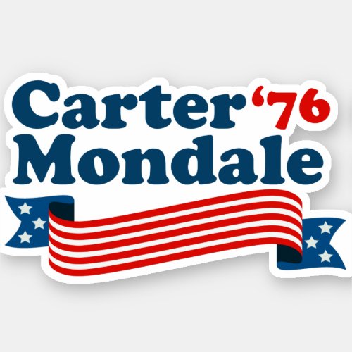Carter Mondale Vintage Democrat 70s Election Sticker