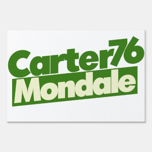 Carter Mondale Vintage Politics Yard Sign