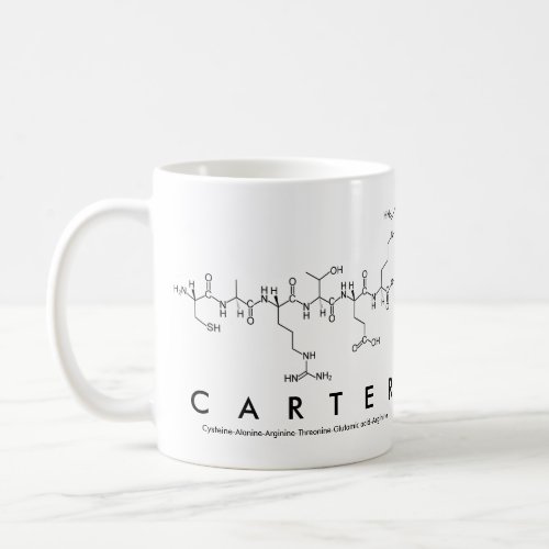 Carter peptide name mug