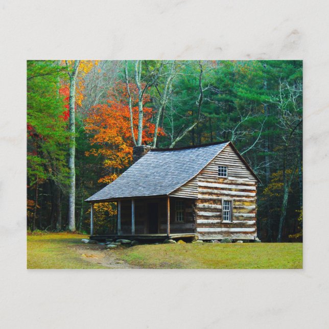 Carter Shields Cabin - Great Smoky Mountains Postcard (Front)