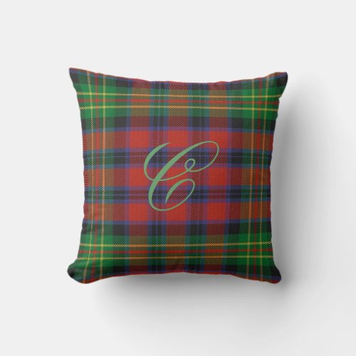 Carter Tartan Monogram Pillow