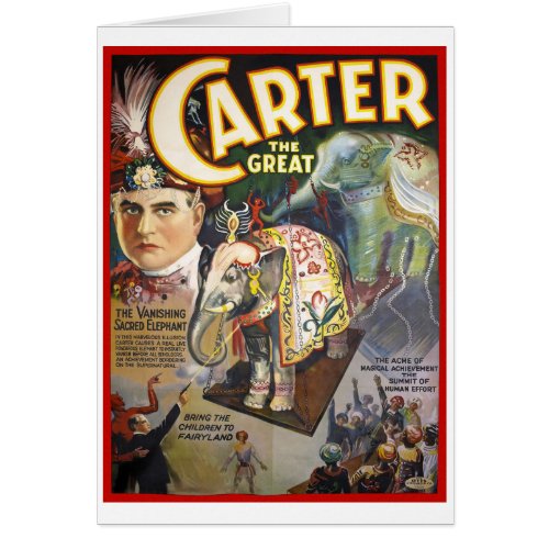 Carter The Great Restored Vintage Magician Poster