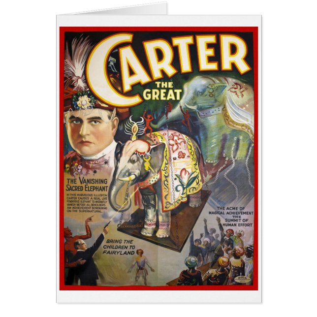 Carter The Great Restored Vintage Magician Poster (Front)