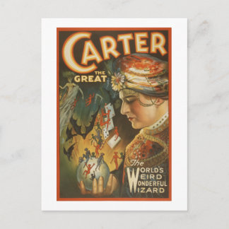 Carter the Great - The World's Weird Wizard Postcard