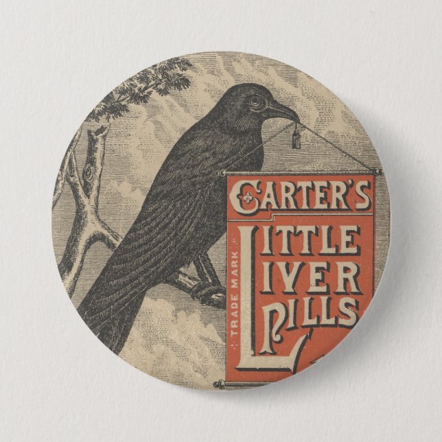 Carter's Little Liver Pills Ephemera Pinback Button (Front)