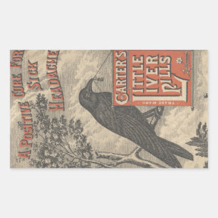 Carter's Little Liver Pills Ephemera Rectangular Sticker