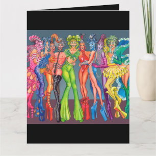 Cartes de voeux Drag Queen Supermodels Card