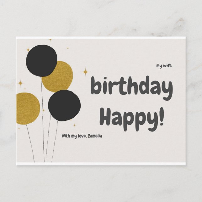Cartes postales Happy Birthday Announcement Postcard (Front)