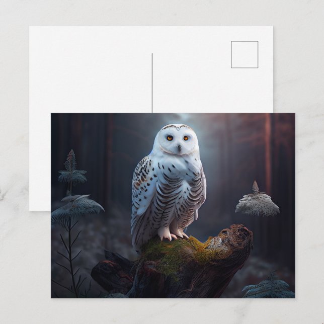 Cartes Postales snowy owl Postcard (Front/Back)