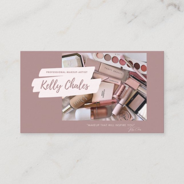 Cartes Visite Makeup Artist TAS Business Card (Front)