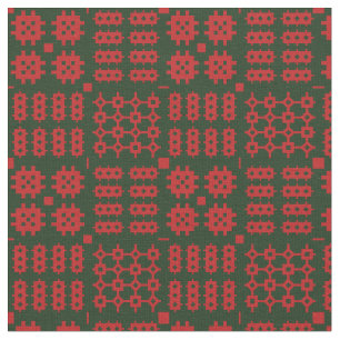 Carthen Coch A Gwyrdd Fabric