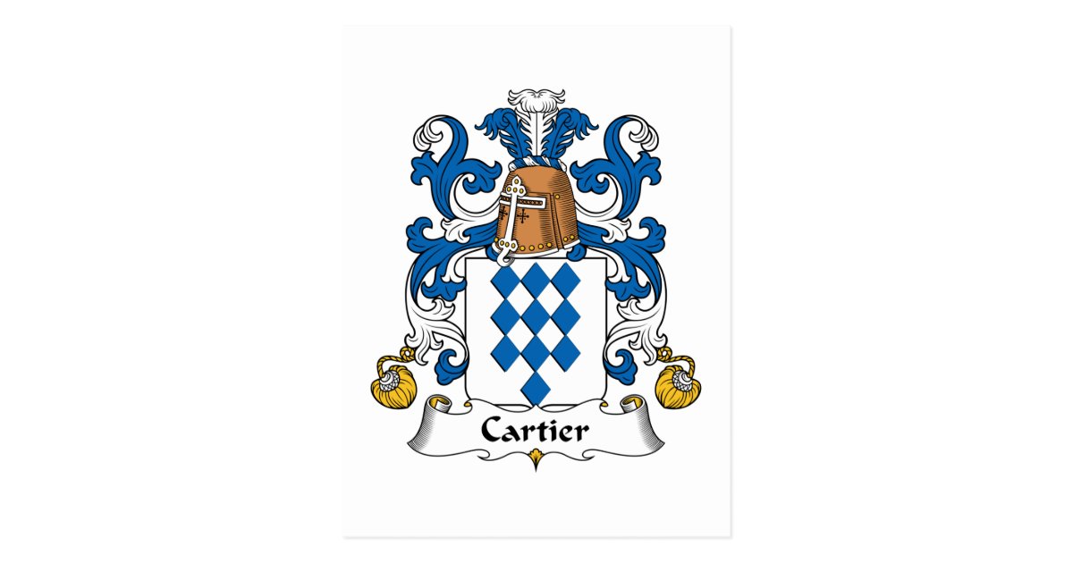 Cartier Family Crest Postcard | Zazzle.com