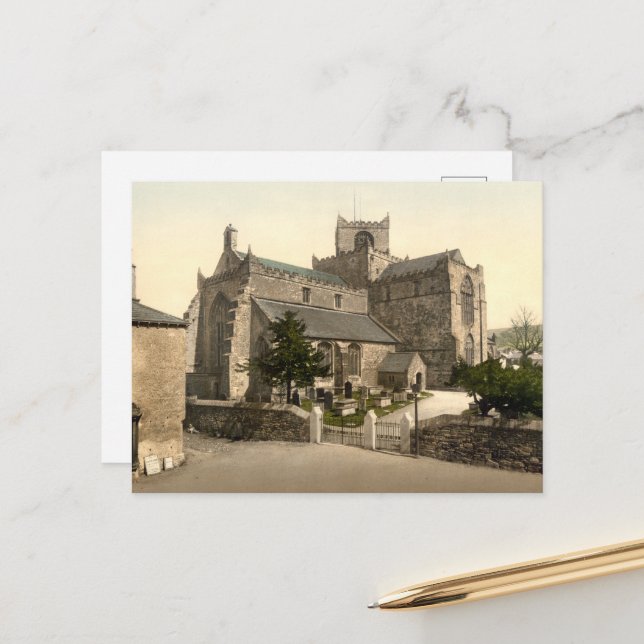 Cartmel Priory Church, Cumbria, England Postcard (Front/Back In Situ)