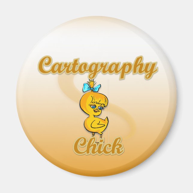 Cartography Chick Magnet (Front)