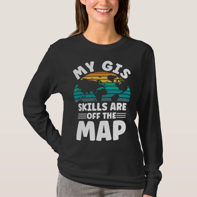 Cartography Topography Mapping Geographer T-Shirt (Front)