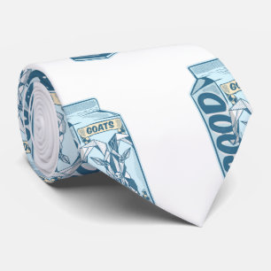 Carton of goat milk neck tie
