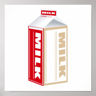 carton of whole milk poster