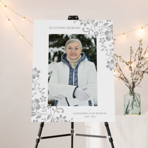 Cartn Pluma Floral Frame  Elegant Photo Funeral Foam Board