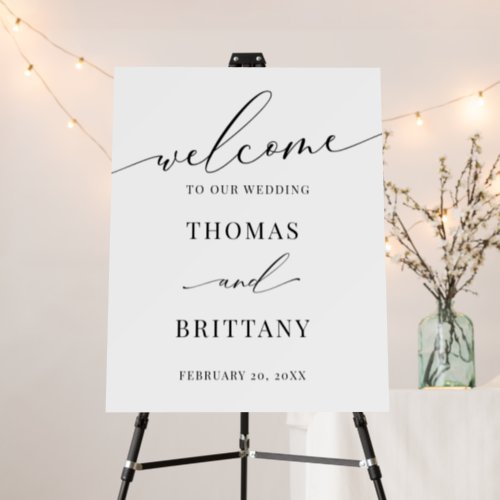 Cartn Pluma Modern Welcome sign black and white W